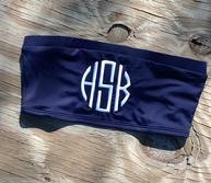 bandeau monogrammed bikini top, monogram bikini tube top, monogram or personalized bandeau