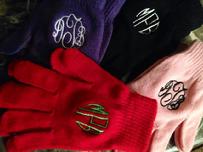 Stretch gloves in many colors monogram or name