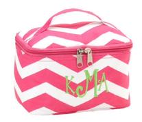Monogrammed cosmetic square or cosmetic bag with monogram