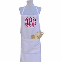 Monogrammed bbq apron.  Apron with monogram or embroidered name.