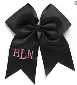 Monogrammed hair bow.  Cheer bow with monogram.  Hair ribbon with monogram.