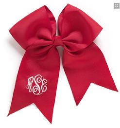 Monogrammed hair bow.  Cheer bow with monogram.  Hair ribbon with monogram.