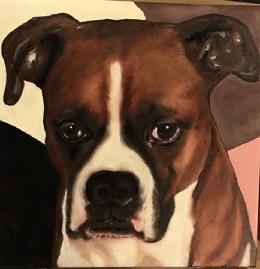 Hand painted pet portraits by artist Maureen Brady Page; Pet Portraits
