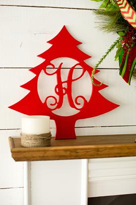 Wood Tree Monogram- 1 Initial vine font only made out of 1/2" thick birchwood.  18" tall x 18" wide
