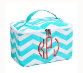 Monogrammed cosmetic square.  Personalize or monogram this great cosmetic bag or accessory bag.