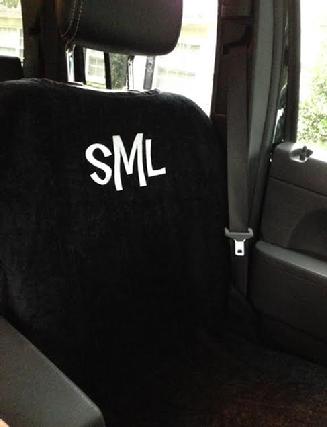 Mongrammed car seat cover
