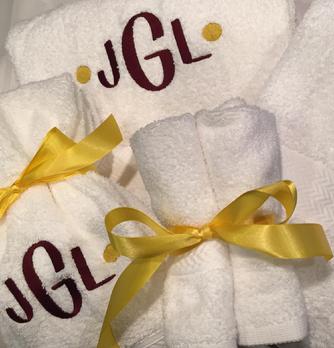 monogorammed towels