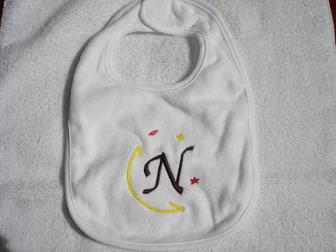 Bibs- free monogram or full name embroidered in your choice of colors.